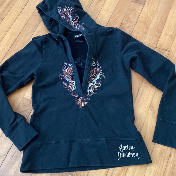 Harley Davidson womens XS sweatshirt with hoodie - Picture 7 of 11